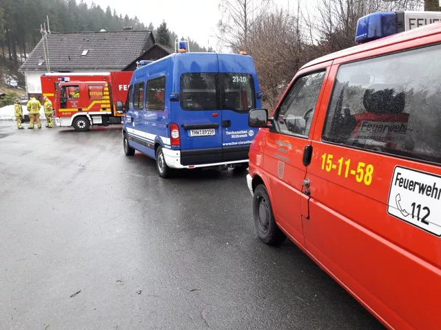 Hochwassereinsatz mit der Kreisfeuerwehrbereitschaft in Hohegeiß