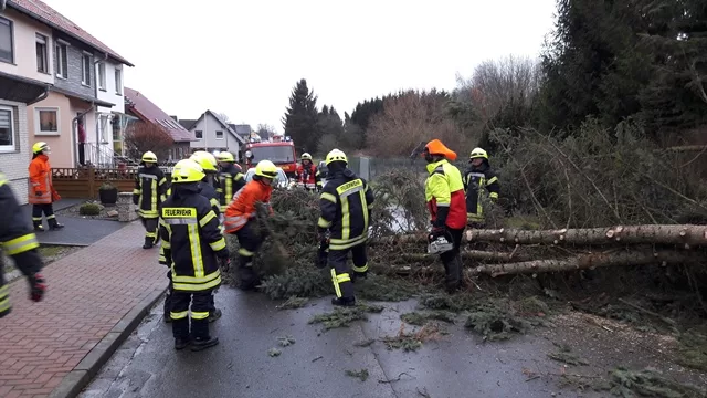 Zahlreiche Einsätze durch Orkantief „Friederike“