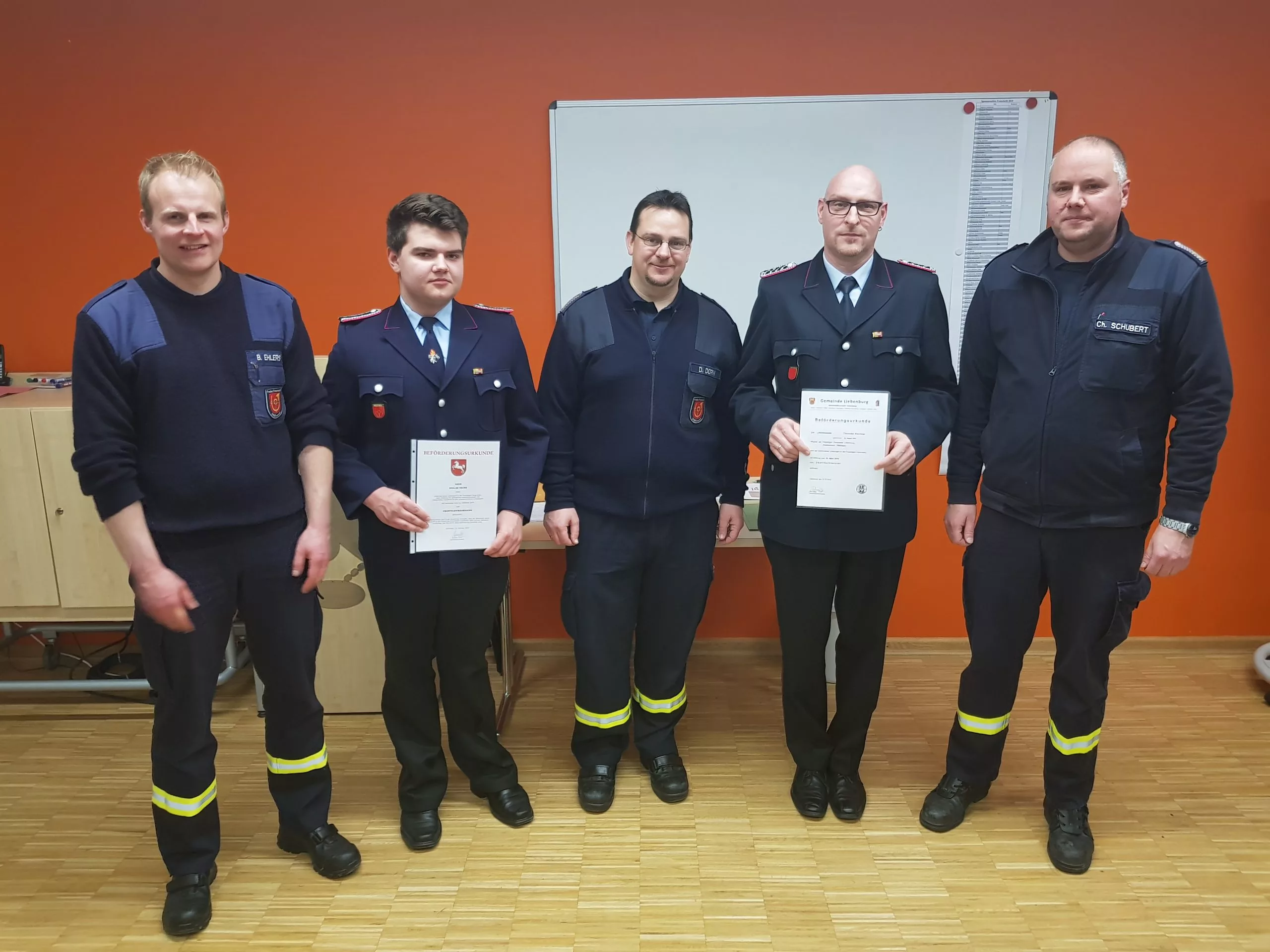 Beförderungen am UVV-Abend