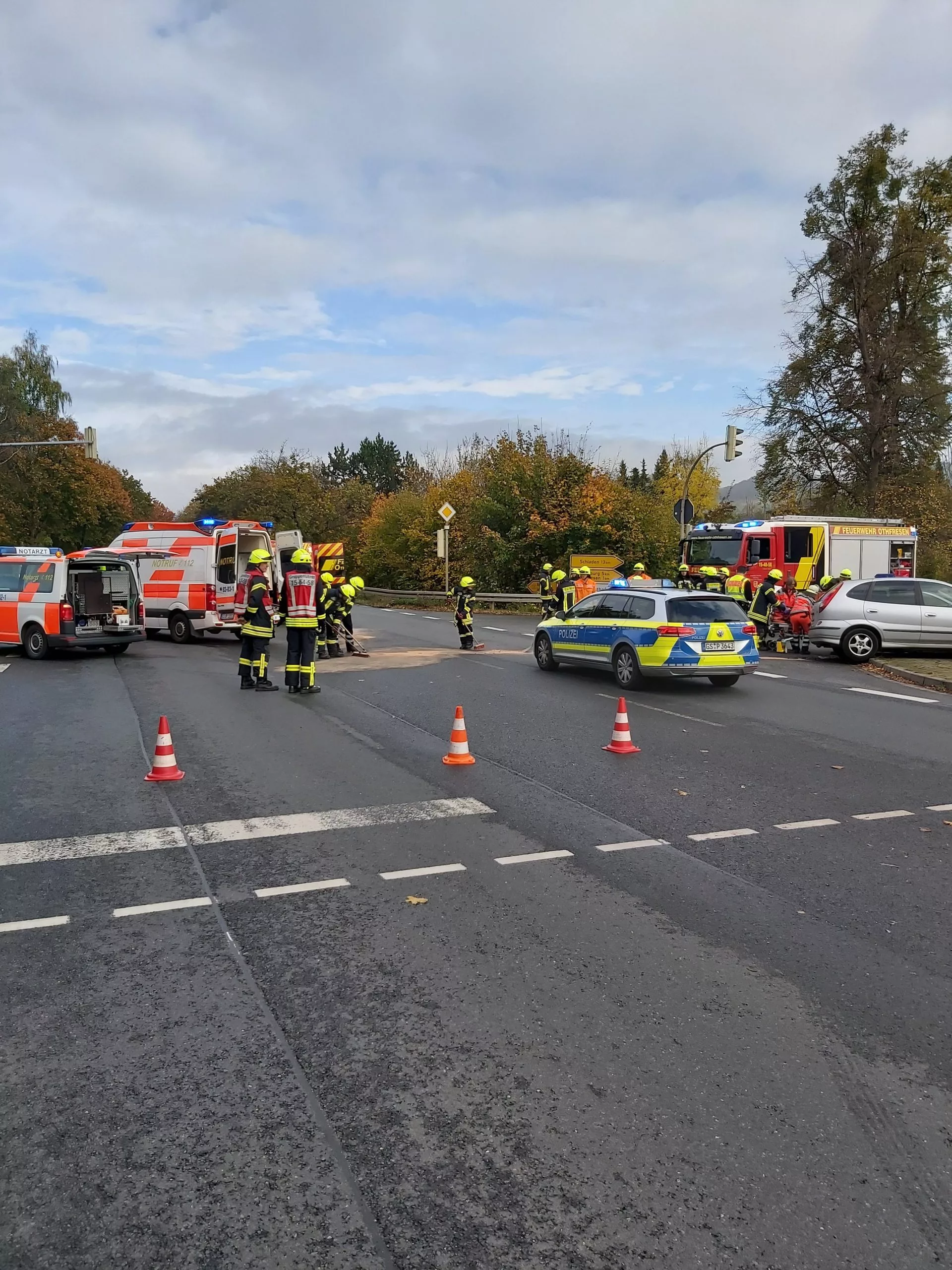 Verkehrsunfall auf der B6