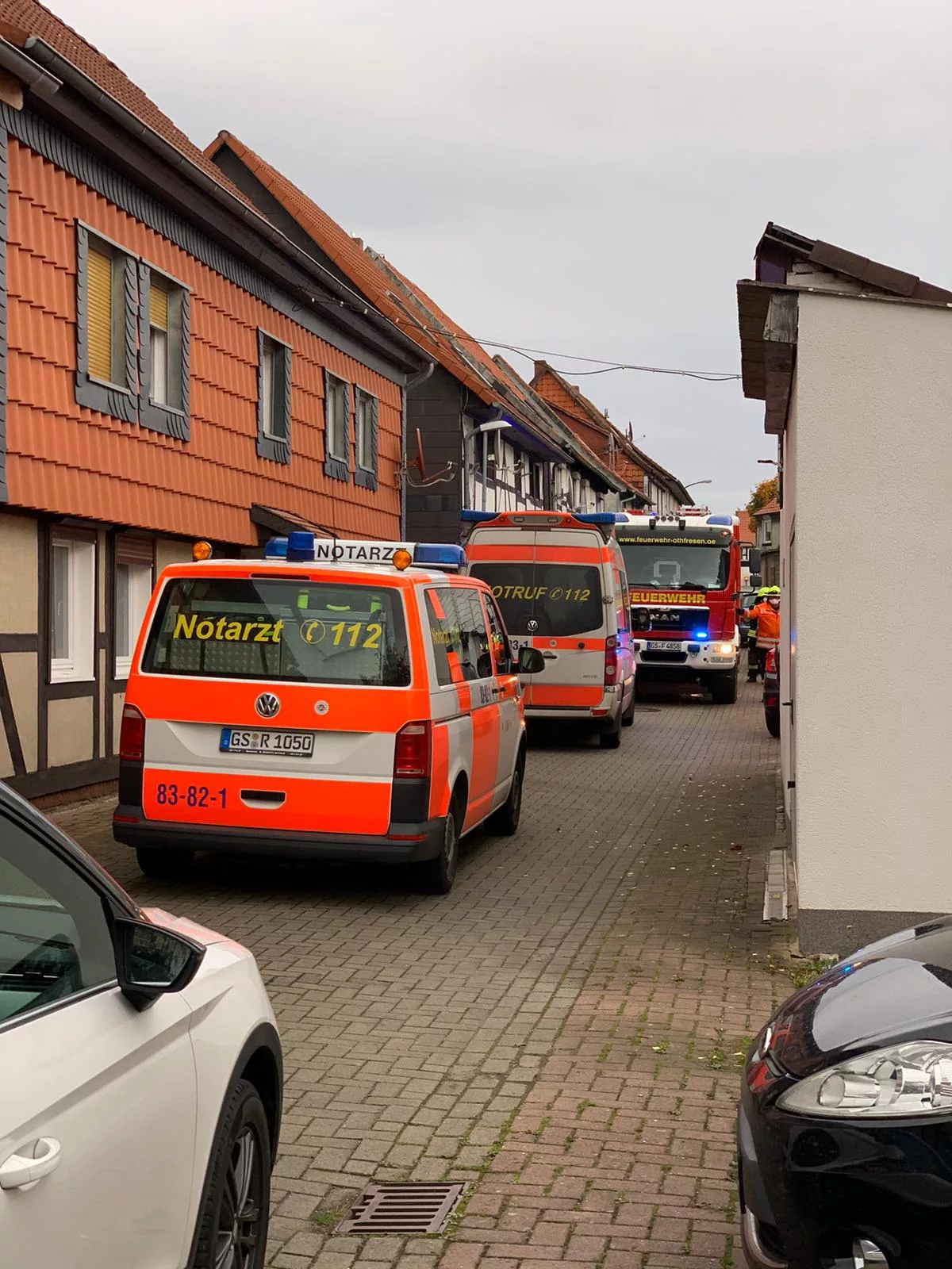 Verletzte Person hinter verschlossener Tür