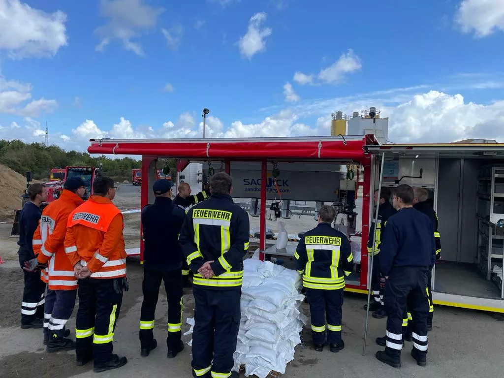 Ausbildung mit dem Hochwasserschutzzug