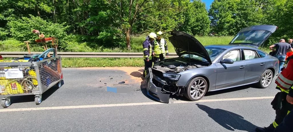 Verkehrsunfall auf der B6