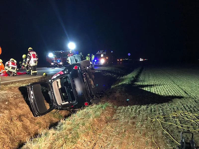 Schwerer Verkehrsunfall auf der B6